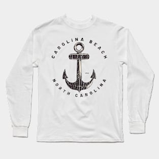 Carolina Beach, NC Summertime Vacationing Big Anchor Long Sleeve T-Shirt